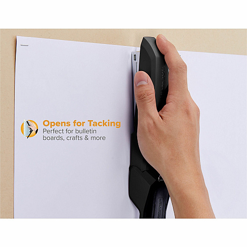 Bostitch Ascend Stapler Staples Upto 20 Sheet - Holds Upto 210 Staple - Full Strip - Staple Size: 0.25" - 3.62" Throat Depth - Top Loading - Black - 1 Each (B210)