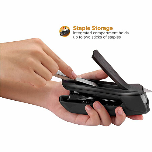Bostitch Ascend Stapler Staples Upto 20 Sheet - Holds Upto 210 Staple - Full Strip - Staple Size: 0.25" - 3.62" Throat Depth - Top Loading - Black - 1 Each (B210)