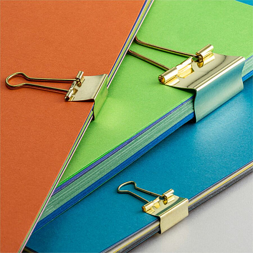 Officemate Assorted Size Binder Clips Gold - Metal - 30 / Pack (31022)
