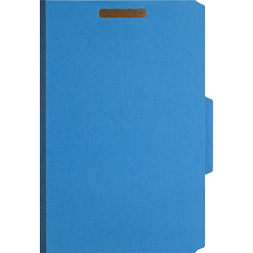 Nature Saver 2/5 Tab Cut Legal Recycled Classification Folder 8 1/2" x 14" - 2" for Folder, 2" Fastener Capacity, 2" Fastener Capacity - Top Tab Location - Right of Center Tab Position - 1 Divider(s) - 25 pt. - Dark Blue - Durable, Eco-friendly  (SP17221)