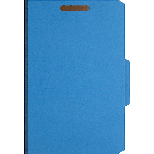Nature Saver 2/5 Tab Cut Legal Recycled Classification Folder 8 1/2" x 14" - 2" for Folder, 2" Fastener Capacity, 2" Fastener Capacity - Top Tab Location - Right of Center Tab Position - 1 Divider(s) - 25 pt. - Dark Blue - Durable, Eco-friendly  (SP17221)