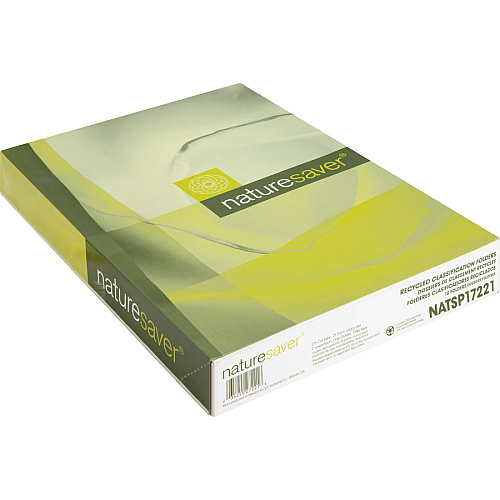 Nature Saver 2/5 Tab Cut Legal Recycled Classification Folder 8 1/2" x 14" - 2" for Folder, 2" Fastener Capacity, 2" Fastener Capacity - Top Tab Location - Right of Center Tab Position - 1 Divider(s) - 25 pt. - Dark Blue - Durable, Eco-friendly  (SP17221)