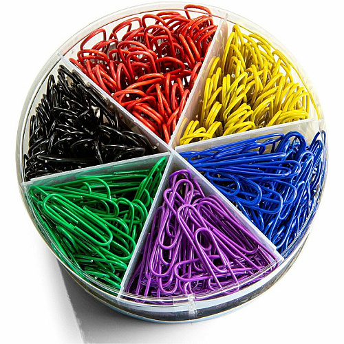 Officemate Coated Paper Clips, 450/Pack Jumbo - No. 2 - Assorted - 450 / Pack (97227)