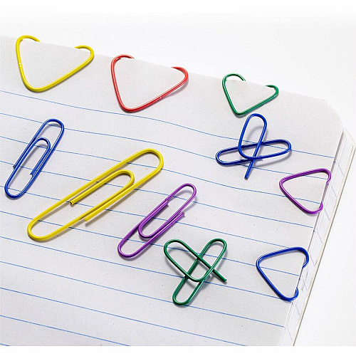 Officemate Coated Paper Clips, 450/Pack Jumbo - No. 2 - Assorted - 450 / Pack (97227)