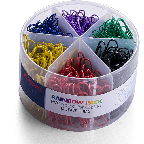 Officemate Coated Paper Clips, 450/Pack Jumbo - No. 2 - Assorted - 450 / Pack (97227)