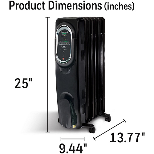 Honeywell EnergySmart Electric Heater Electric - Timer - Portable - Black (HZ789)