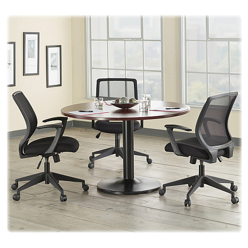 Lorell Executive Mid-back Work Chair Black Seat Color - 5-star Base - Black - 1 Each (LLR84868)