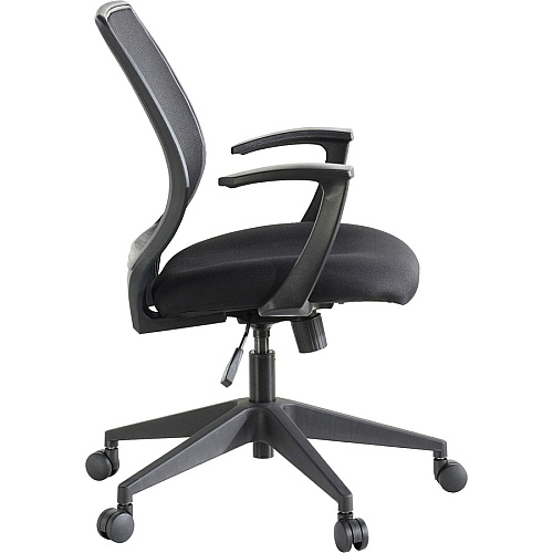 Lorell Executive Mid-back Work Chair Black Seat Color - 5-star Base - Black - 1 Each (LLR84868)
