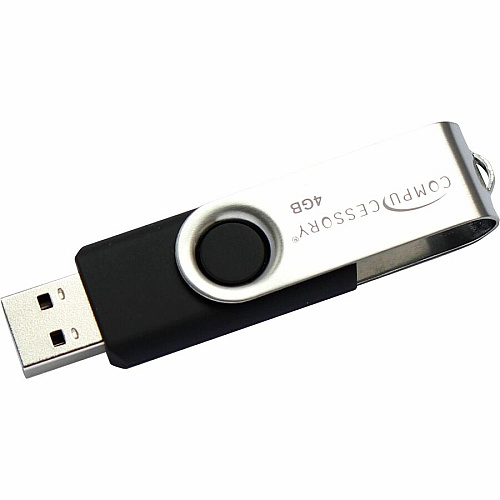 Compucessory Password Protected USB Flash Drives 4 GB - USB 2.0 - 12 MB/s Read Speed - 5 MB/s Write Speed - Aluminum - 1 Year Warranty - 1 Each (26465)