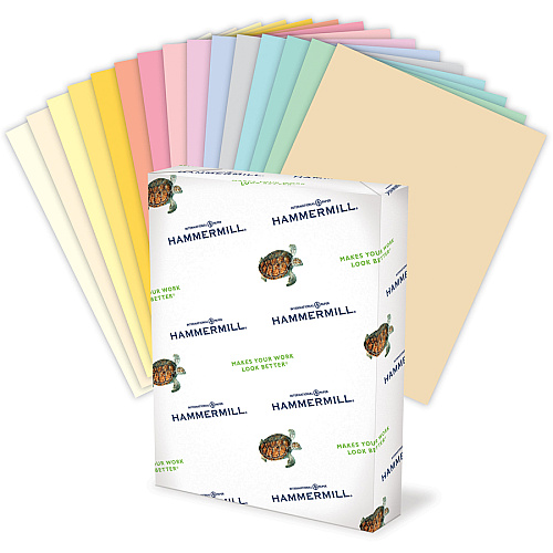 Hammermill Colors Recycled Copy Paper - Blue Letter - 8 1/2" x 11" - 24 lb Basis Weight - Smooth - Sustainable Forestry Initiative (SFI) - Jam-free, Acid-free - Blue - 500 / Ream (103671)