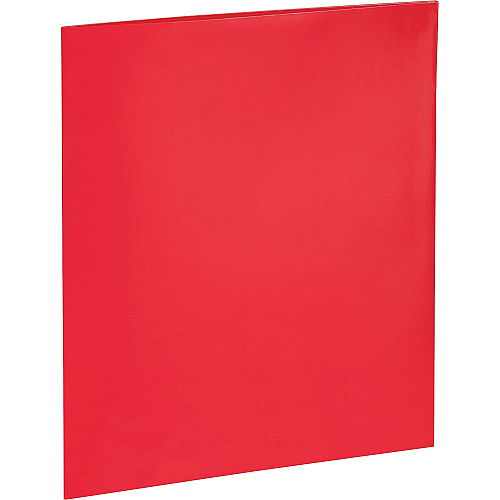 Business Source Letter Pocket Folder 8 1/2" x 11" - 100 Sheets Capacity - 2 Internal Pocket(s) - Card Paper - Red - Durable, Laminated, Die-cut - 25 / Box (BSN44426)