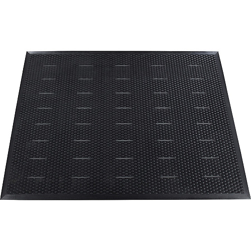 Genuine Joe Free Flow Comfort Anti-fatigue Mat 48" Length x 36" Width x 0.500" Thickness - Rubber - Black - 1 Each (GJO32590)