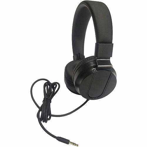 Compucessory Deluxe Stereo Headphones Stereo - Mini-phone (3.5mm) - Wired - 32 Ohm - 20 Hz to 20 kHz - Over-the-head - Binaural - Circumaural - 5.92 ft Cable - Black - 1 Each (15155)