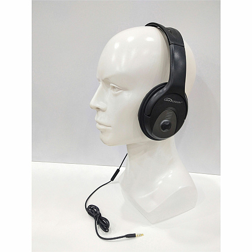 Compucessory Stereo Headset with Built-in Microphone Stereo - Mini-phone (3.5mm) - Wired - 32 Ohm - 20 Hz to 20 kHz - Over-the-head - Binaural - Circumaural - 3.93 ft Cable - Black - 1 Each (15153)