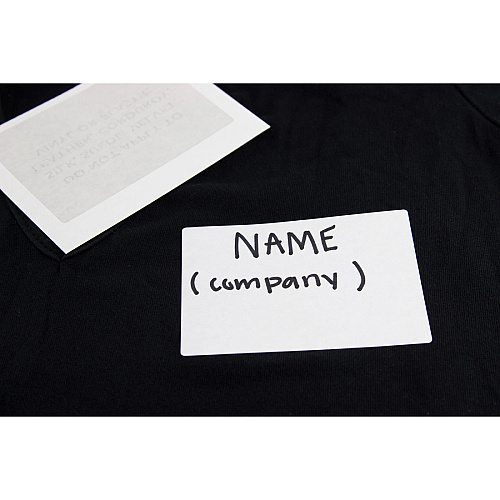 SICURIX Self-adhesive Visitor Badge 3 1/2" Width x 2 1/4" Length - Removable Adhesive - Rectangle - Inkjet, Laser - Plain White - 2 / Sheet - Self-adhesive, Easy Peel - 100 / Box (67641)