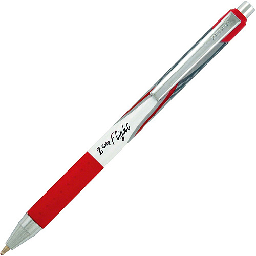 Zebra Pen Z-Grip Flight Retractable Pens 1.2 mm Bold Pen Point - Retractable - Red Ink - 12 / Pack (21930)