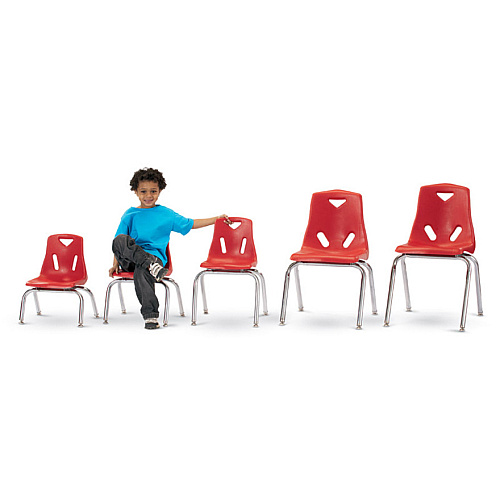 Jonti-Craft Berries Plastic Chairs with Chrome-Plated Legs Green Seat Color - Polypropylene Seat Material - Steel Frame Material - Four-legged Base - Green - 1 Each (8148JC1119)