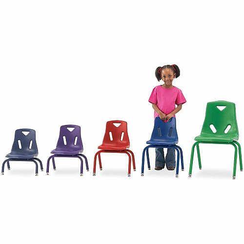 Jonti-Craft Berries Plastic Chair with Powder Coated Legs Steel Frame Material - Four-legged Base - Teal - Polypropylene - 1 Each (8122JC1005)