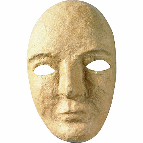 Creativity Street Paper Mache Masks Decoration - 8" Height x 6" Width x 3" Depth - Natural - Paper - 12 / Set (419012)