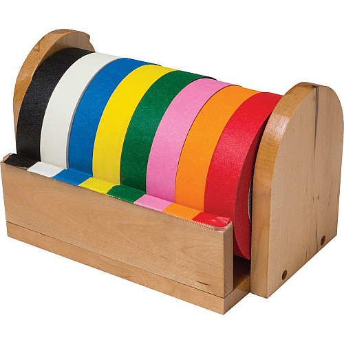 Creativity Street Wood Masking Tape Holder Holds Total 8 Tape(s) - Wood - Brown - 1 Each (3861)