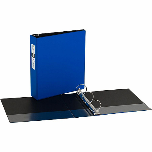 Avery&reg; Economy Binder 2" Binder Capacity - Letter - 8 1/2" x 11" Sheet Size - 375 Sheet Capacity - 3 x 2" Ring(s) - Fastener(s): Round Ring - Pocket(s): 2, Internal - Polypropylene - Black, Pacific Blue - Recycled - Pocket, Lightweight, PVC-fr (11780)