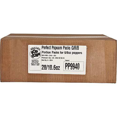 Valley Popcorn Perfect Pack Gold Popcorn Kit Butter - 10.60 oz - 24 / Carton (POPPP9940)