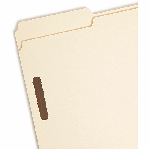 Smead 1/3 Tab Cut Legal Recycled Fastener Folder 8 1/2" x 14" - 2 x 2K Fastener(s) - Top Tab Location - Assorted Tab Position - 18 pt. - 1 Plys - Manila - 10% Paper Recycled - 50 / Box (19600)