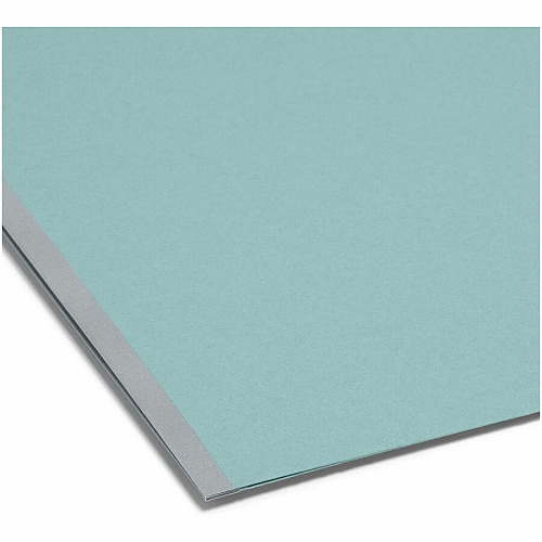 Smead 1/3 Tab Cut Legal Recycled Fastener Folder 9 1/2" x 14 5/8" - 1" Expansion - 2 x 2K Fastener(s) - Folder - Assorted Tab Position - 1 Plys - Pressboard - Blue - 100% Recycled - 25 / Box (20000)