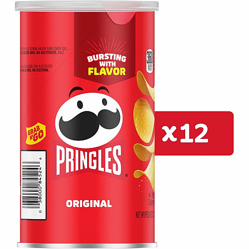 Pringles Original Original - 1 Serving Can - 2.38 oz Can - 12 / Carton (84563)