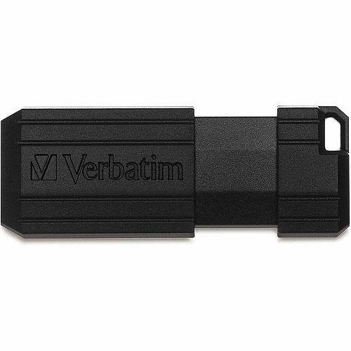 Microban 128GB PinStripe USB Drive 128 GB - USB 2.0 Type A - 10 MB/s Read Speed - 4 MB/s Write Speed - Black - Lifetime Warranty - 1 Each (49071)