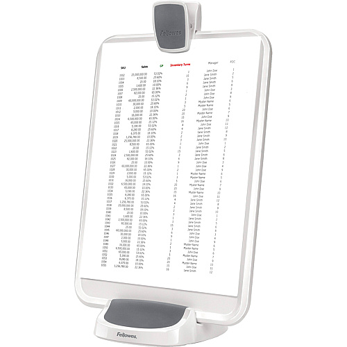 Fellowes I-Spire Series Document Lift Support 8.50" x 11" Media - Vertical, Horizontal - 14.6" Height x 9.5" Width x 6" Depth - Acrylonitrile Butadiene Styrene (ABS) - Gray, White - 1 Each (9311503)