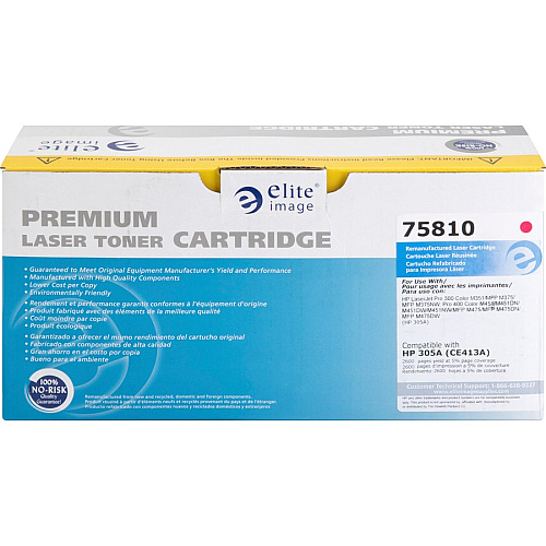 Elite Image Remanufactured Laser Toner Cartridge - Alternative for HP 305A (CE413A) - Magenta - 1 Each 2600 Pages (75810)