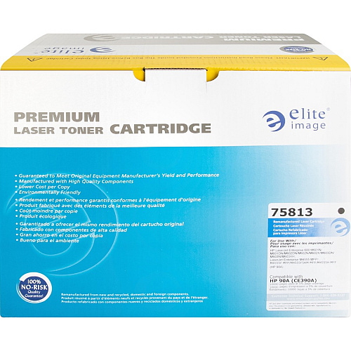 Elite Image Remanufactured Toner Cartridge - Alternative for HP 90A (CE390A) 10000 Pages (75813)