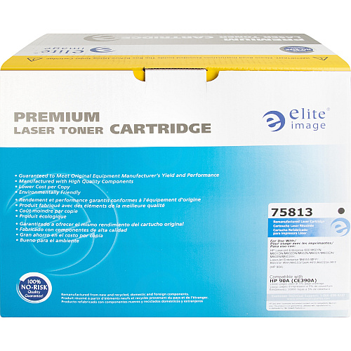 Elite Image Remanufactured Toner Cartridge - Alternative for HP 90A (CE390A) 10000 Pages (75813)