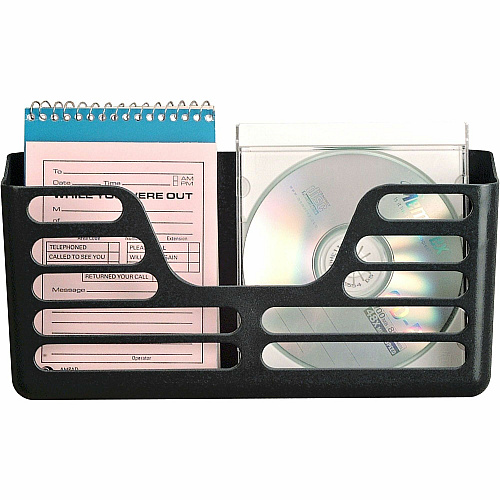 Lorell Cubicle Pocket File 30% Recycled - Black - Plastic - 1 Each (LLR80663)