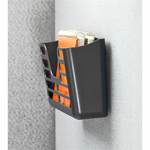 Lorell Cubicle Pocket File 30% Recycled - Black - Plastic - 1 Each (LLR80663)
