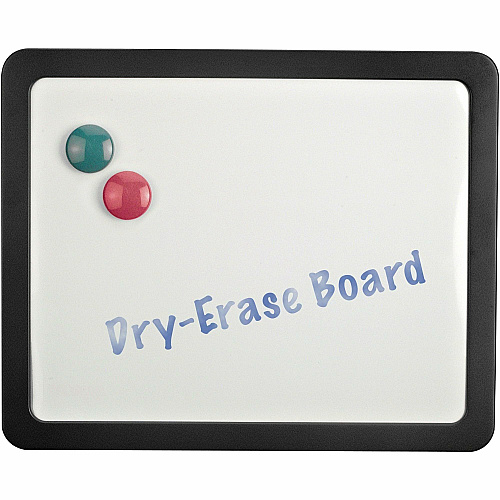 Lorell Magnetic Dry-erase Board 15.9" (1.3 ft) Width x 12.9" (1.1 ft) Height - Black Frame - Magnetic - 1 Each (LLR80664)