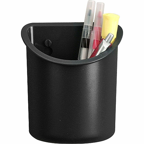 Lorell Recycled Mounting Pencil Cup Plastic - Black - 1 Each (LLR80668)