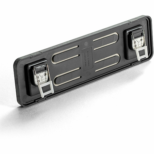 Lorell Recycled Cubicle Nameplate 0.9" Width x 2.7" Height - Wall - Plastic - Black - 1 Each (LLR80669)