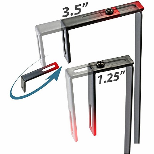 Lorell Partition Hangers 7" Size - Metal - Black - 2 / Pair (LLR80674)