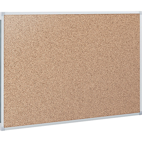 Mead Classic Cork Bulletin Board 36" Board Height x 48" Board Width - Natural Cork Surface - Self-healing - Silver Aluminum Frame - 1 Each (85362)