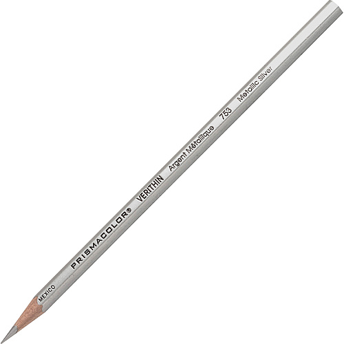 Prismacolor Premier Verithin Colored Pencil Silver Lead - Silver Barrel - 1 Dozen (2460)
