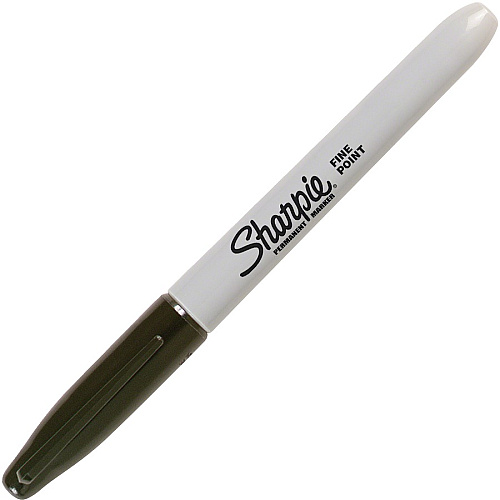Sharpie Fine Point Permanent Ink Marker Fine Marker Point - Black Ink - Alcohol Based - 1 Each (30051)
