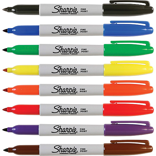 Sharpie Fine Point Permanent Marker Fine Marker Point - Assorted Ink - Alcohol Based - 8 / Pack (30217PP)