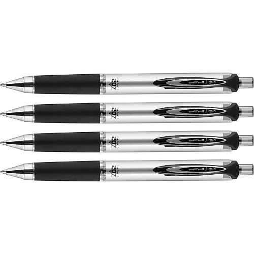 uni-ball uniball&trade; 207 Impact RT Gel Pen Bold Pen Point - 1 mm Pen Point Size - Refillable - Retractable - Black Gel-based Ink - 4 / Pack (66901PP)