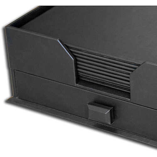 Dacasso Leather Combination Conference Room Set 12" Height x 16" Width x 18" Depth - Desktop - Black - Leather - 1 Each (D1058)