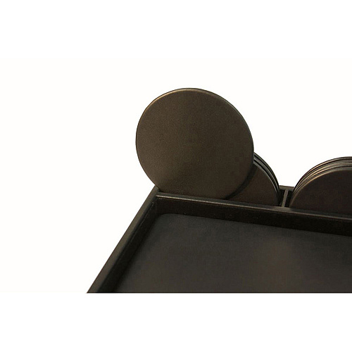 Dacasso Leather Combination Conference Room Set 12" Height x 16" Width x 18" Depth - Desktop - Black - Leather - 1 Each (D1058)