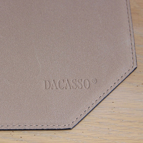Dacasso Leatherette Cut Corner Placemat Home, Office, Conference Room - 17" Length x 12" Width x 0.170" Thickness - Rectangular - Synthetic Suede, Leatherette, Synthetic Leather - Black - 1 Each (H1148)
