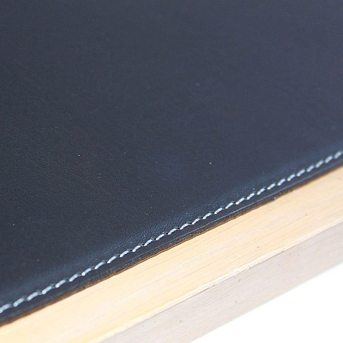 Dacasso Leatherette Cut Corner Placemat Home, Office, Conference Room - 17" Length x 12" Width x 0.170" Thickness - Rectangular - Synthetic Suede, Leatherette, Synthetic Leather - Black - 1 Each (H1148)