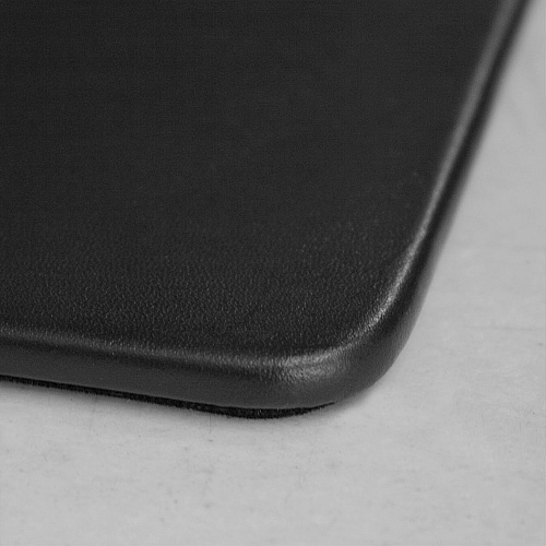 Dacasso Leatherette Top-Rail Conference Pad Rectangular - 17" Width x 14" Depth - Felt Backing - Leatherette - Black - 1 Each (P1029)